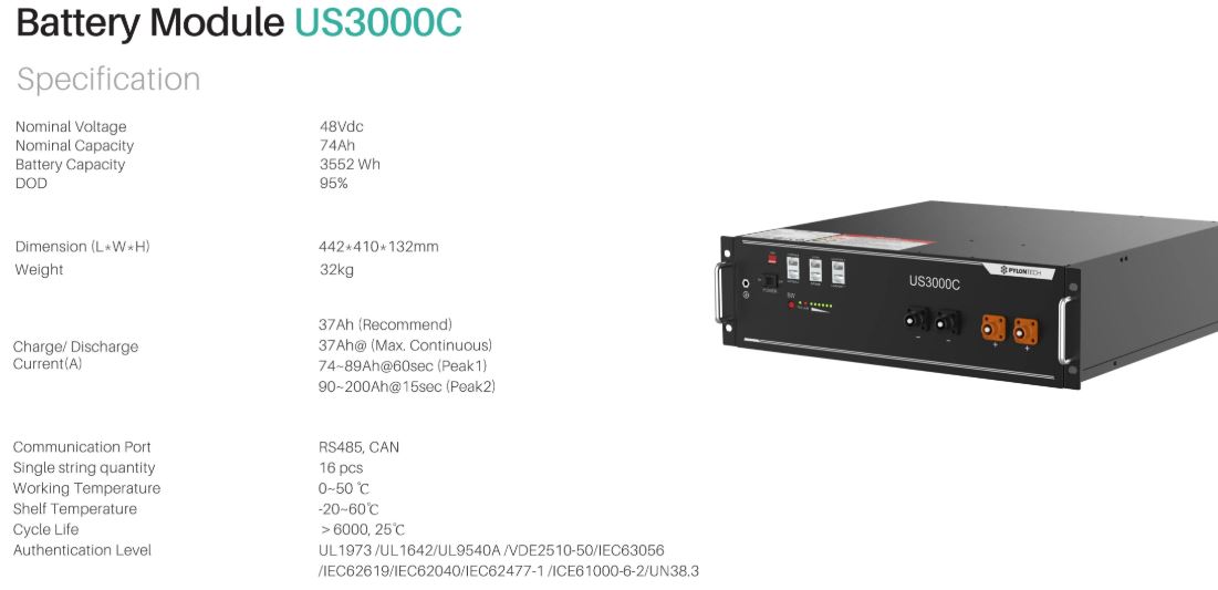 PYLONTECH  US3000C Lithium Akü